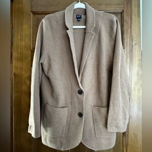 Women's Tan Knit Blazer